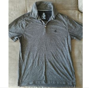 Men's Rugby University Gray Polo Tee (Medium)